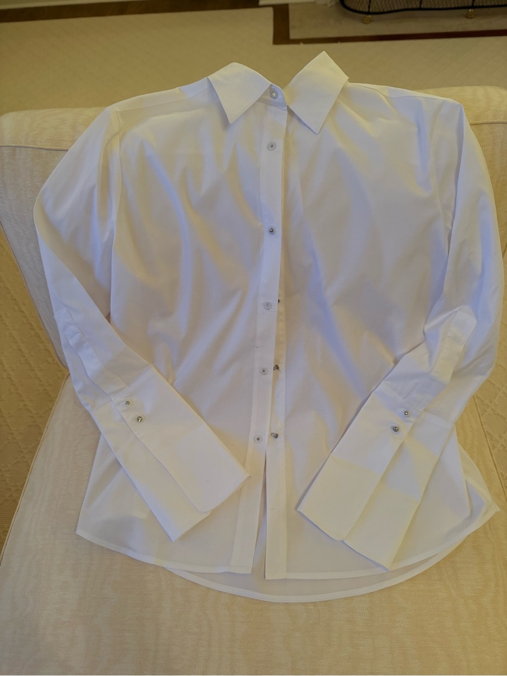 White women’s white dress Shirt by Misha Nonoo